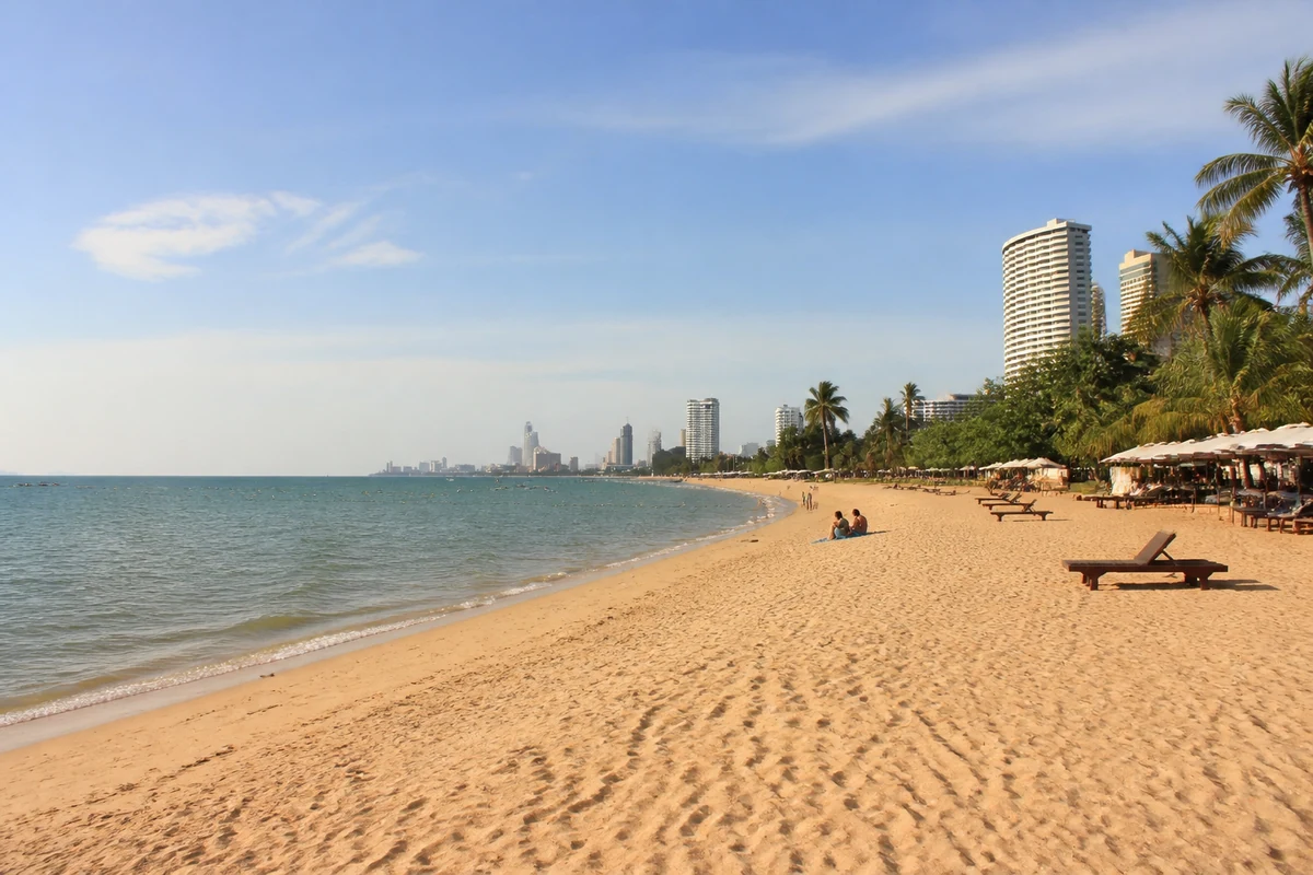 ภาพจำลองจาก AI ของแนวชายหาดจอมเทียน พัทยา