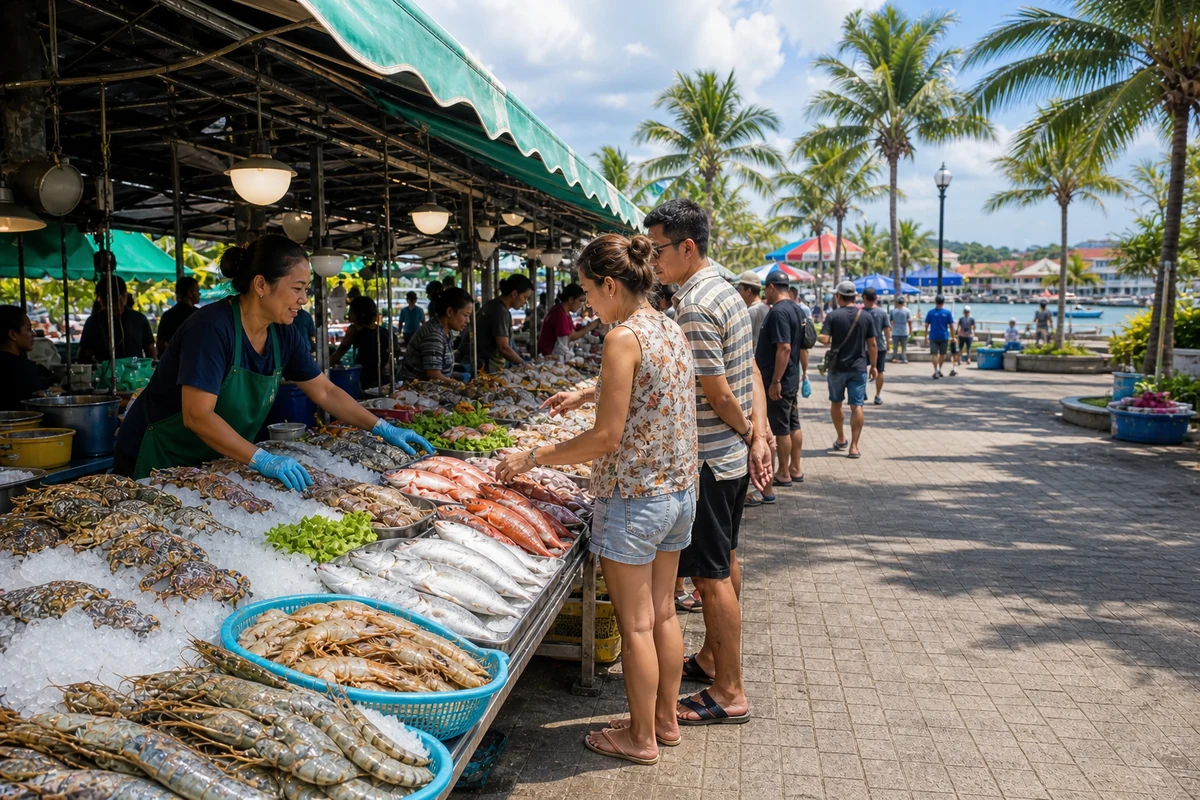 ภาพจำลองจาก AI ของตลาดอาหารทะเลสดย่านนาเกลือ
