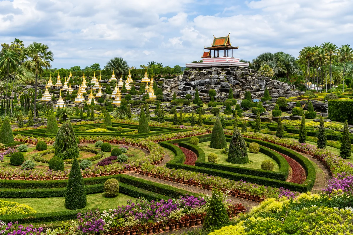 ภาพจำลองจาก AI ของสวนพฤกษศาสตร์สวนนงนุชพัทยา