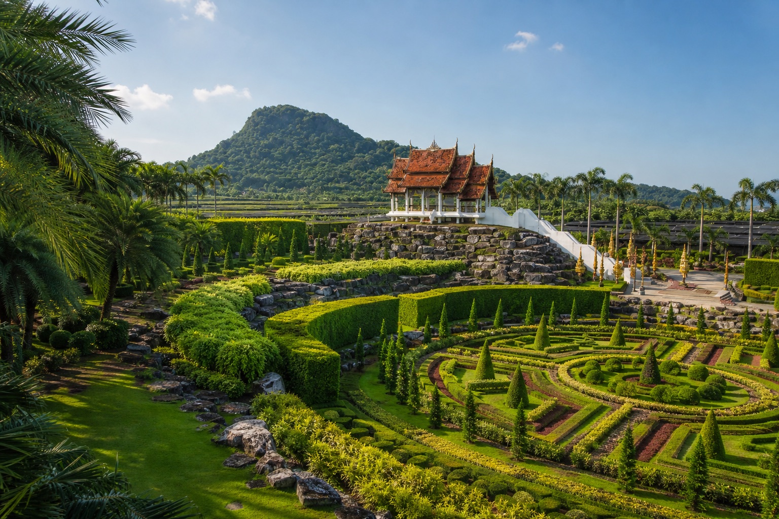 ภาพจำลองจาก AI ของสวนพฤกษศาสตร์สวนนงนุชพัทยา